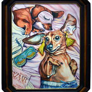 Zofia Antwerp ( °1998, Poland lives and works in Belgium) Dachshunds' Pyjama Party, 2025
