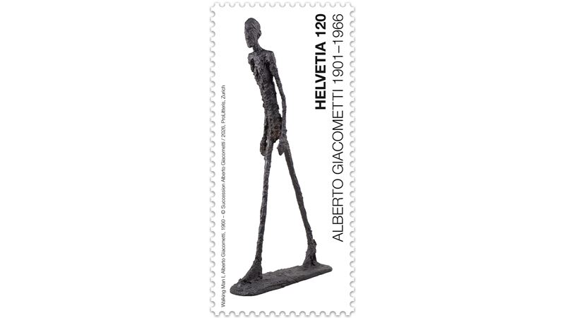 Swiss Post unveils Alberto Giacometti Anniversary Stamp